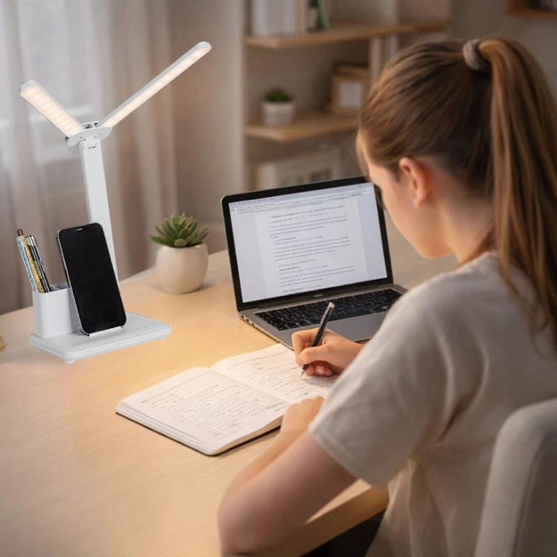 Lampe de Bureau LED 3-en-1 Multifonction